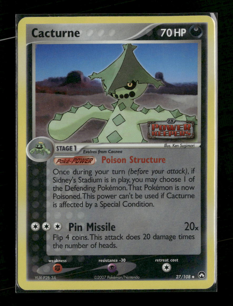 Power Keepers Cacturne Reverse Holofoil #27/108