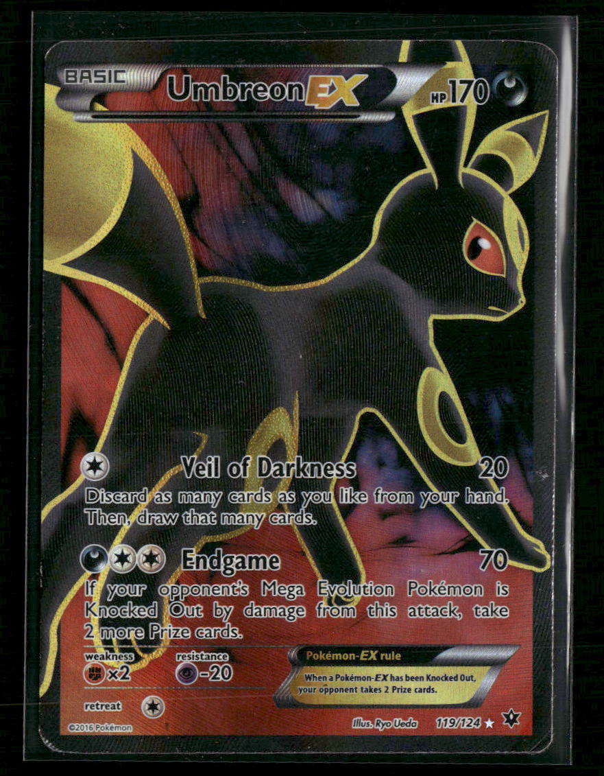 XY - Fates Collide Umbreon EX (Full Art) #119/124 *Damaged*
