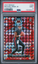 2024 Panini Mosaic Camo Red Michael Penix Jr. 9 PSA #308