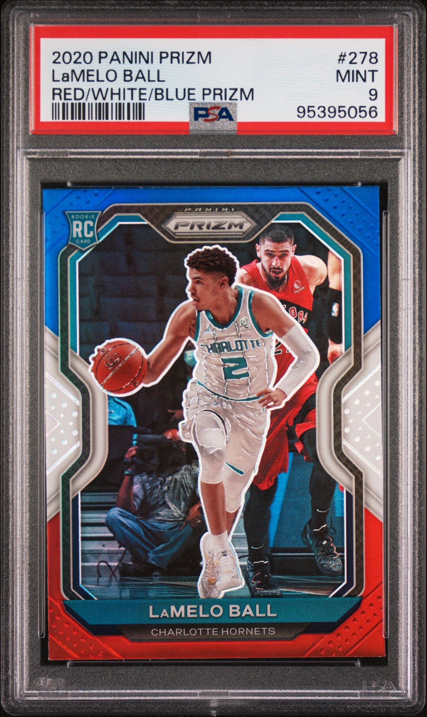 2020 Panini Prizm Red/White/Blue Prizm Lamelo Ball 9 PSA #278