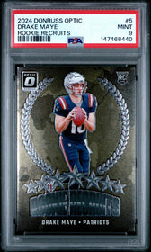 2024 Panini Donruss Optic Rookie Recruits Drake Maye 9 PSA #5