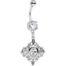 Clear CZ Gem Elegant Beauty Diamond Dangle Belly Ring