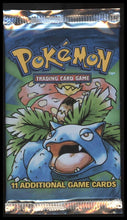 1999 Pokémon Base Set Booster Packs - Set of 3 - Full Art Set
