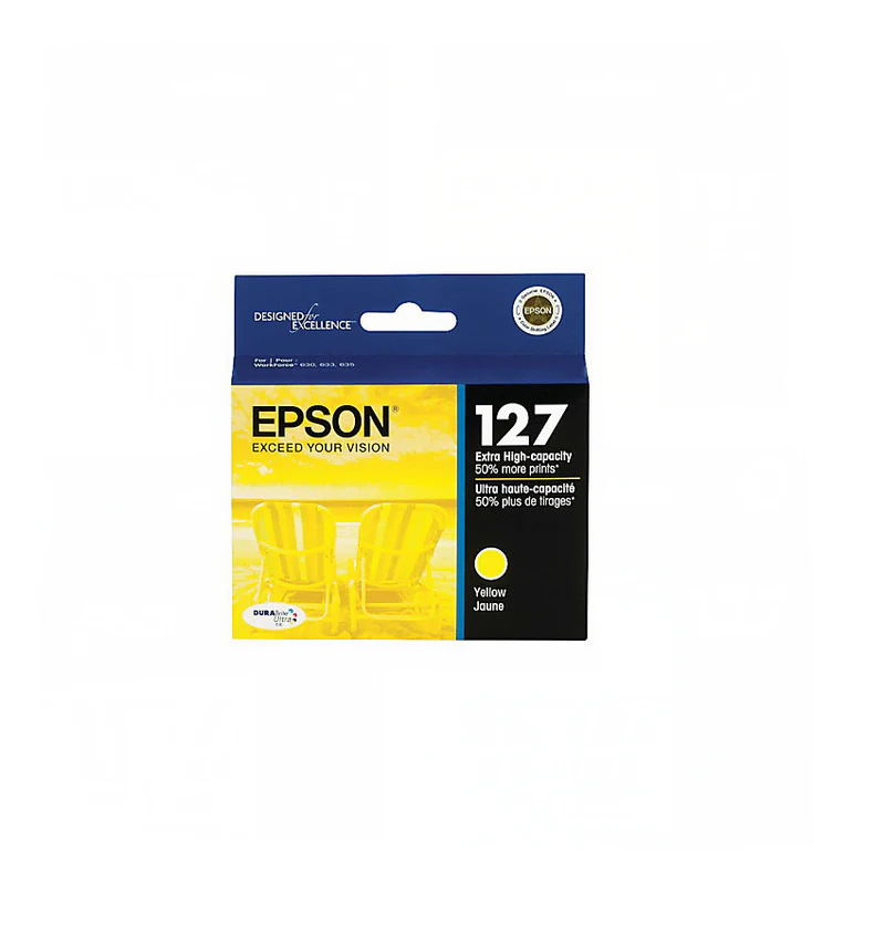 New, Pre-Owned - Epson 127 Yellow ink cartridge, T127420