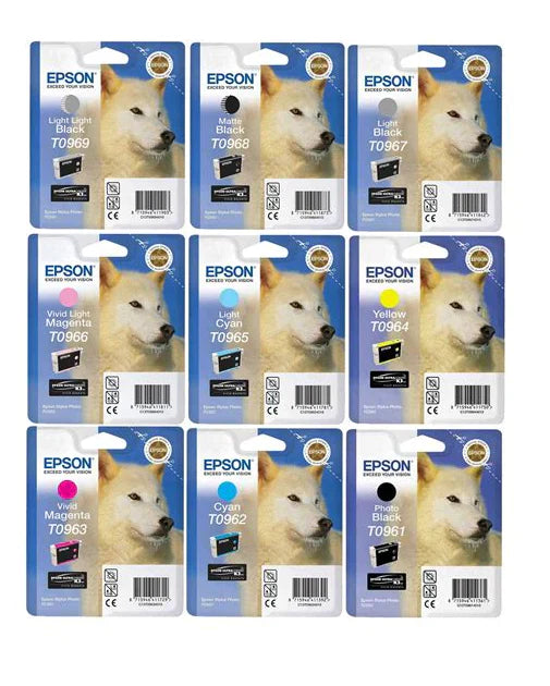 New, Pre-Owned - Epson 96 Black and Color Ink Cartridges-9 Pack
