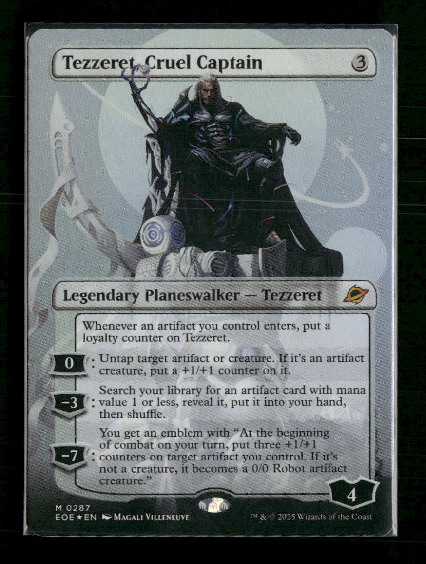 Edge of Eternities Tezzeret, Cruel Captain (Borderless) Foil #287