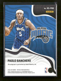 2024-25 Panini Revolution Revolution Signatures Paolo Banchero Auto #RS-PBR