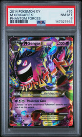 2014 Pokemon Xy Phantom Forces Phantom Forces M Gengar Ex 8 PSA #35