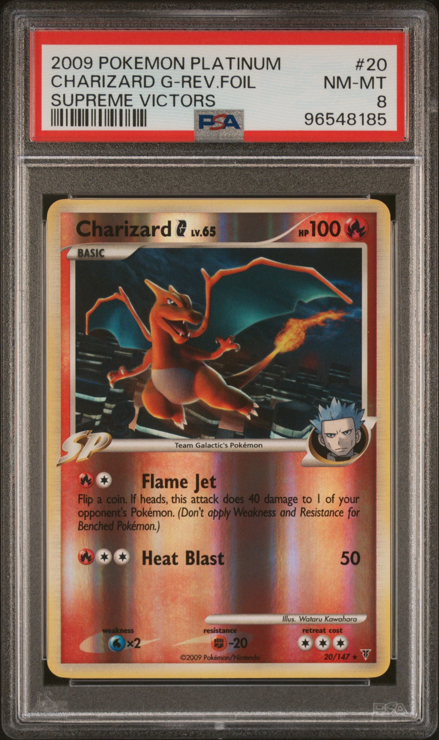 2009 Pokemon Platinum  Supreme Victors Charizard G-Rev.Foil 8 PSA #20