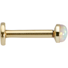 16G 5/16 White 3mm Synthetic Opal Internally Threaded Labret