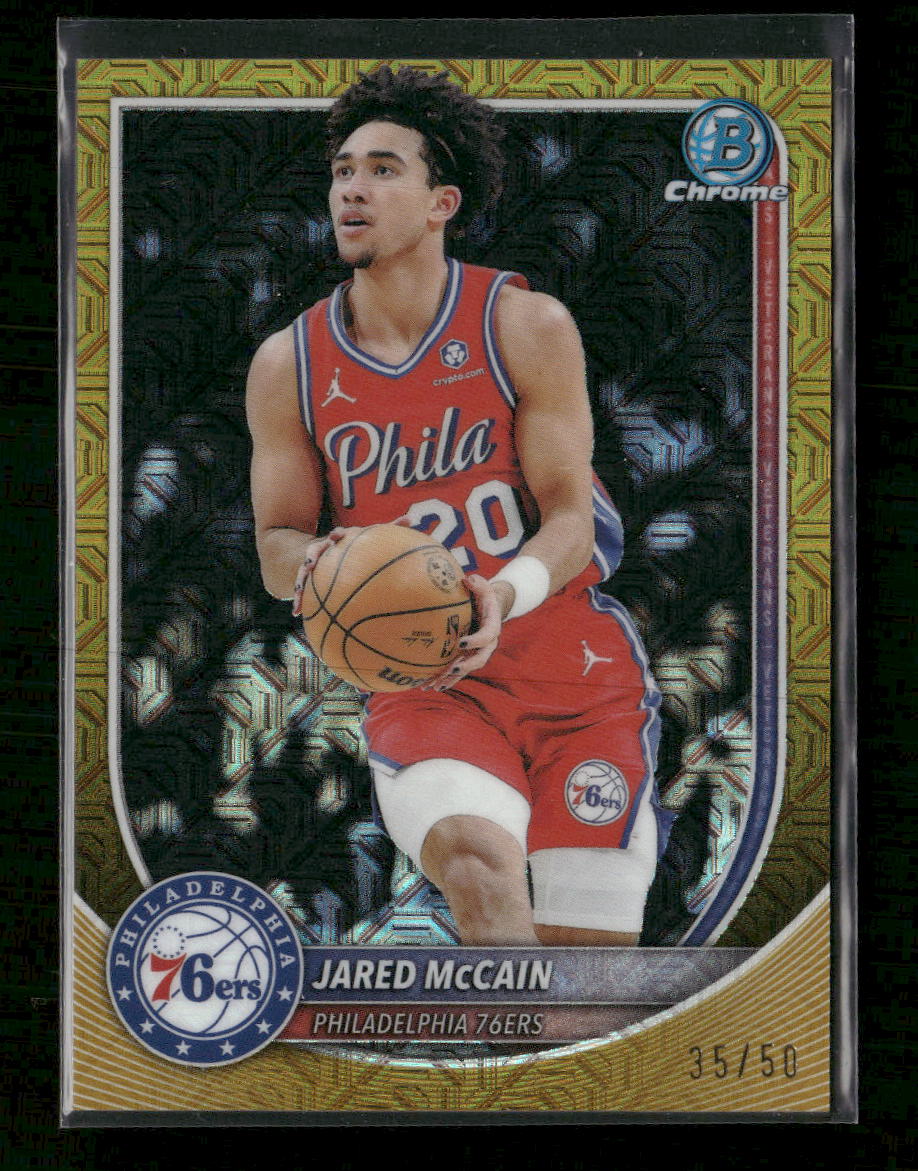 2025-26 Bowman Chrome Gold Mojo Refractor Jared McCain #/50 #BCV-65