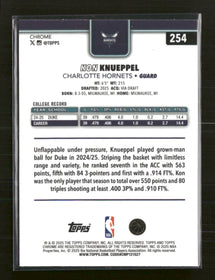 2025-26 Topps Chrome Kon Knueppel Rookie #254