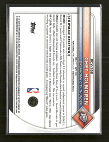 2025-26 Bowman Chrome Blue Shimmer Chet Holmgren #/150 #BCV-108