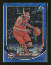 2025-26 Bowman Chrome Blue Shimmer Chet Holmgren #/150 #BCV-108