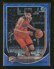 2025-26 Bowman Chrome Blue Shimmer Chet Holmgren #/150 #BCV-108