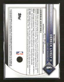 2025-26 Bowman Chrome Rose Gold Refractor Dereck Lively II #/15 #BCV-198