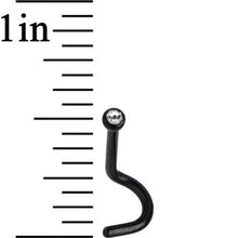 18G 2mm Clear Gem Black Titanium IP Steel Nose Screw