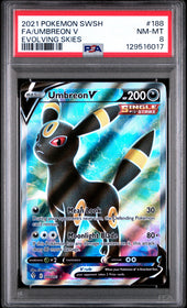 2021 Pokemon Sword & Shield Evolving Skies Umbreon V PSA 8