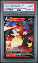 2021 Pokemon Swsh Black Star Promo Celebrations Lance'S Charizard V 8 PSA