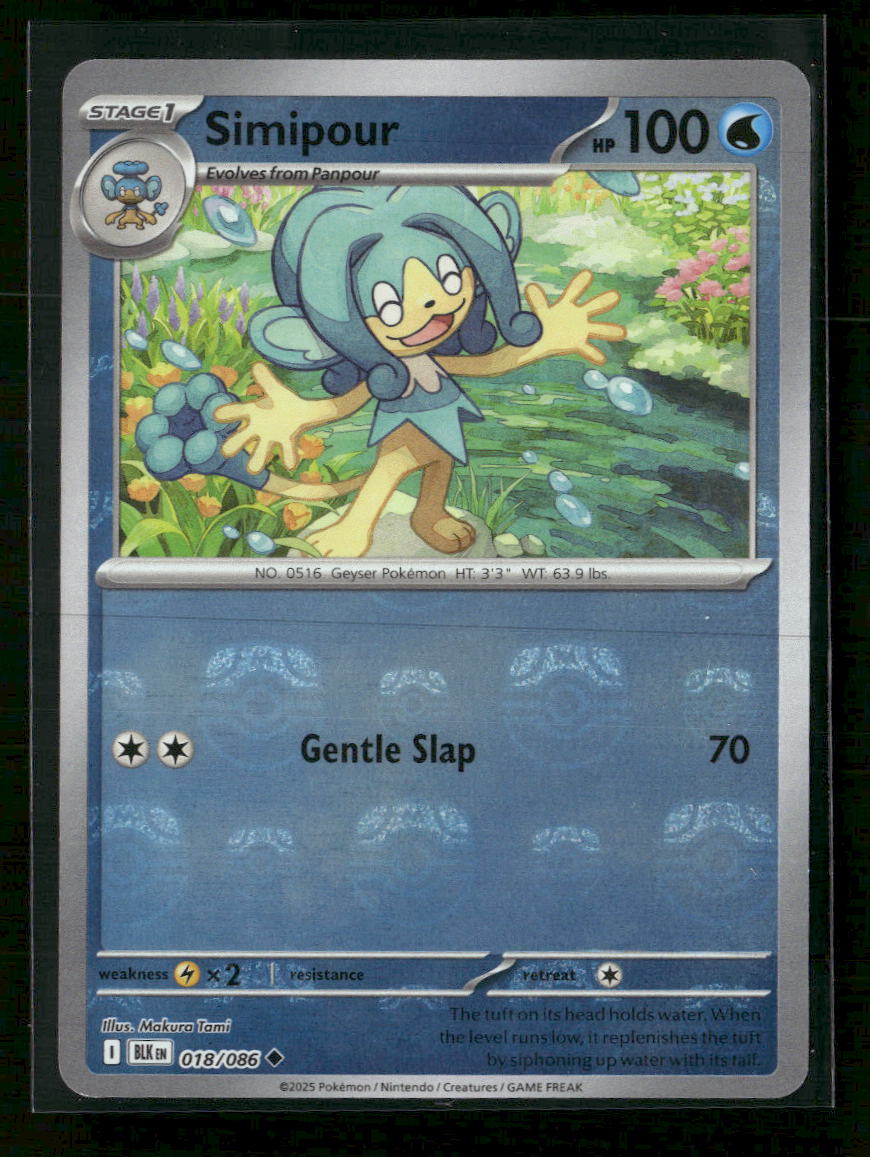SV: Black Bolt Simipour (Master Ball Pattern) #018/086