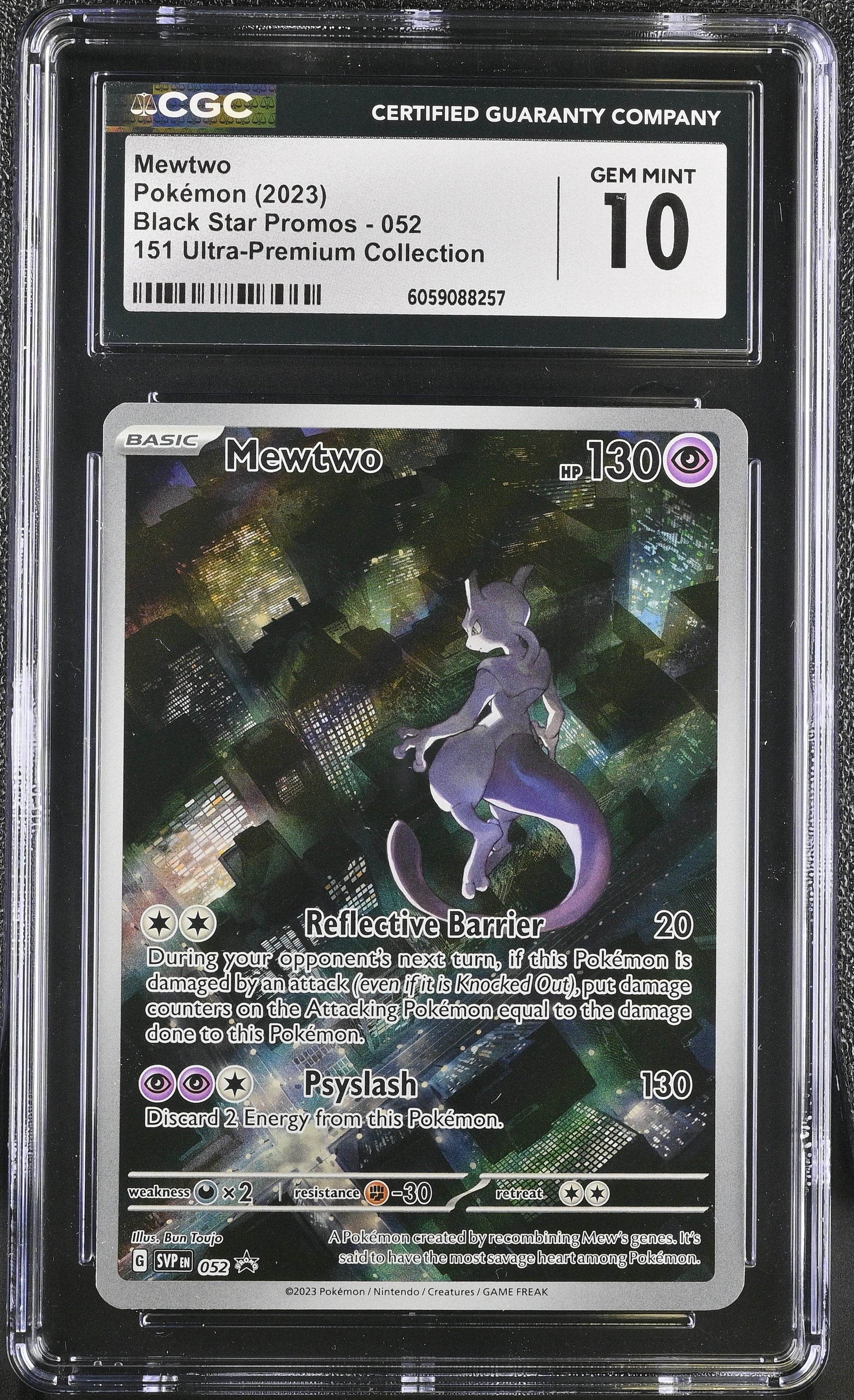 2023 Black Star Promos Mewtwo 10 CGC #052
