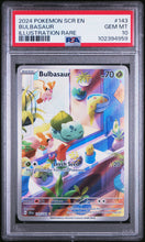 2024 Pokemon Scr En-Stellar Crown Illustration Rare Bulbasaur 10 PSA #143