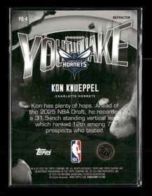 2025-26 Topps Chrome Youthquake Refractor Kon Knueppel #YQ-4