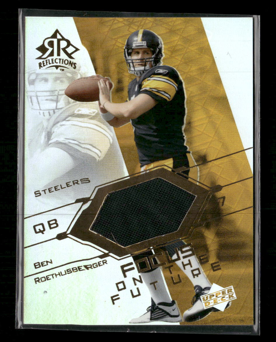 2004 Upper Deck Reflections Focus on the Future Jerseys Gold Ben Roethlisberger