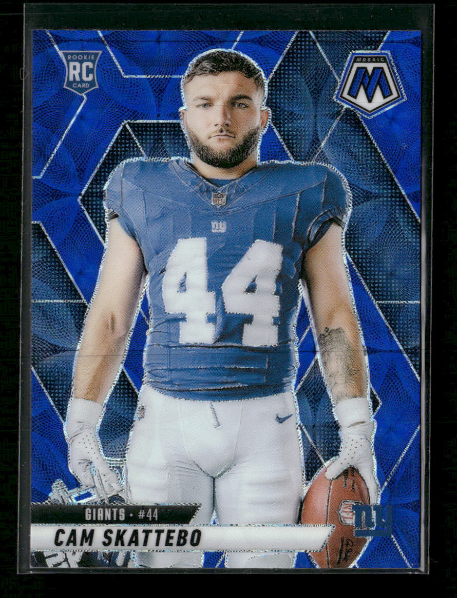 2025 Panini Mosaic Blue Scope Cam Skattebo Rookie #271
