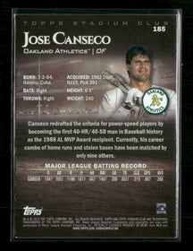 2019 Topps Stadium Club 1/1 Jose Canseco #185