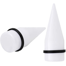 24mm White Acrylic Straight Taper Set