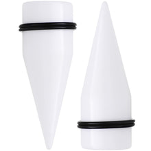 24mm White Acrylic Straight Taper Set