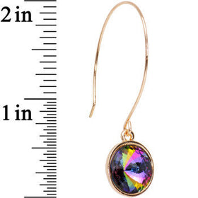 Aurora Gold Tone Pendulum Sphere Fish Hook Earrings