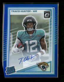 2025 Donruss Rated Rookies RPS Auto Blue Travis Hunter Rookie #/149 #201