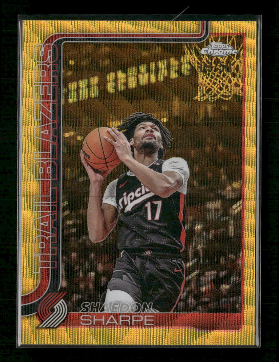 2025-26 Topps Chrome Gold Refractor Shaedon Sharpe #150