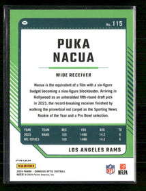 2024 Panini Donruss Optic Fire Prizm Puka Nacua #115
