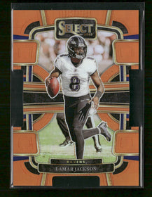 2023 Panini Select Orange Prizms Die Cuts Lamar Jackson #/499 #7