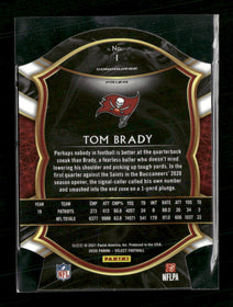 2020 Panini Select Purple Prizm Die Cut Tom Brady #1