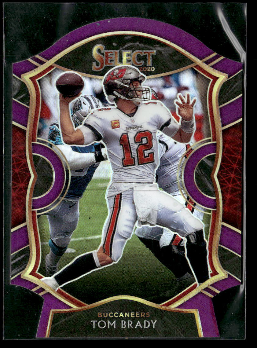 2020 Panini Select Purple Prizm Die Cut Tom Brady #1