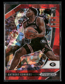 2020 Panini Prizm Draft Picks Collegiate Red Ice Anthony Edwards #1