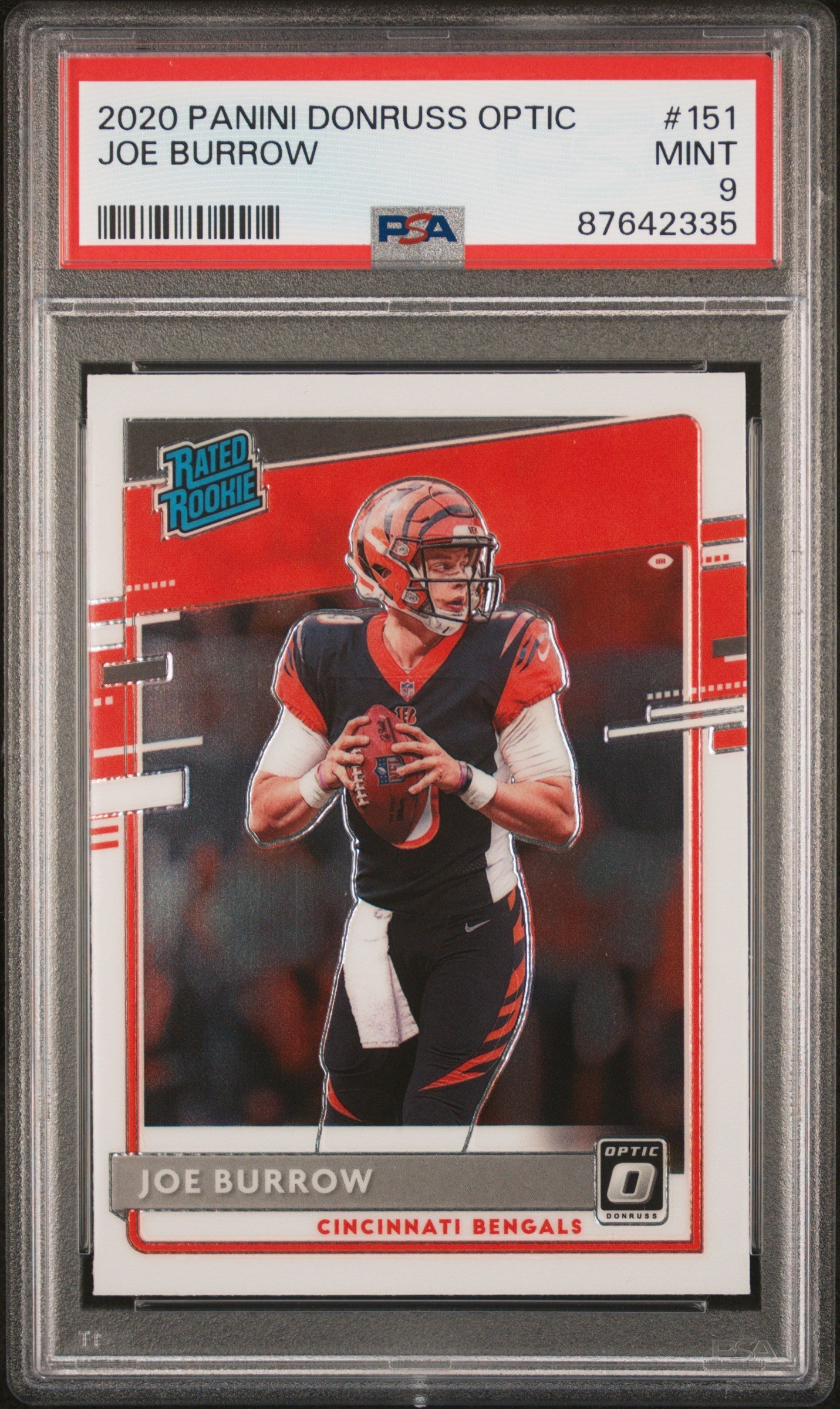 2020 Panini Donruss Optic Joe Burrow 9 PSA #151