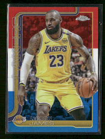 2025-26 Topps Chrome Red White and Blue Refractor LeBron James #127