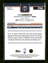 2025-26 Topps Holiday Orange Metallic Glitter Tre Johnson III Rookie #/25 #H166