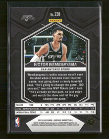 2023-24 Panini Mosaic Victor Wembanyama Rookie #238