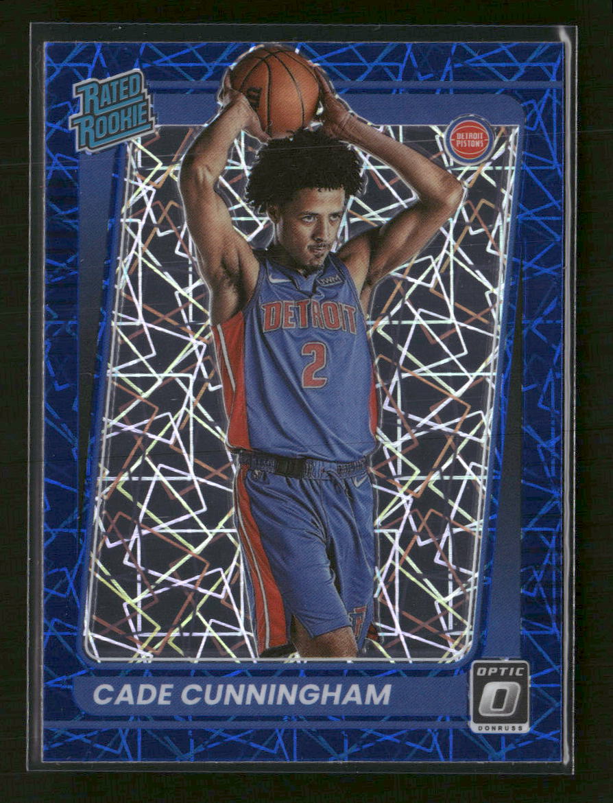 2021-22 Donruss Optic Blue Velocity Cade Cunningham Rookie #161