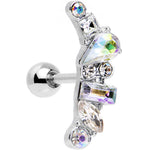 16G 1/4 Aurora Gem Jumble of Jewels Left Ear Cartilage Earring
