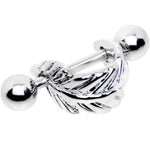 16G 3/8 Steel Barbell Floating Feather Cartilage Cuff