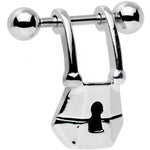 14G 7/16 Steel Barbell Padlock Dangle Cartilage Earring
