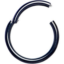 16G 3/8 Black PVD Hinged Segment Ring