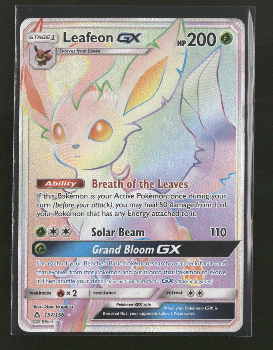 SM - Ultra Prism Leafeon GX (Secret Rare) #157/156